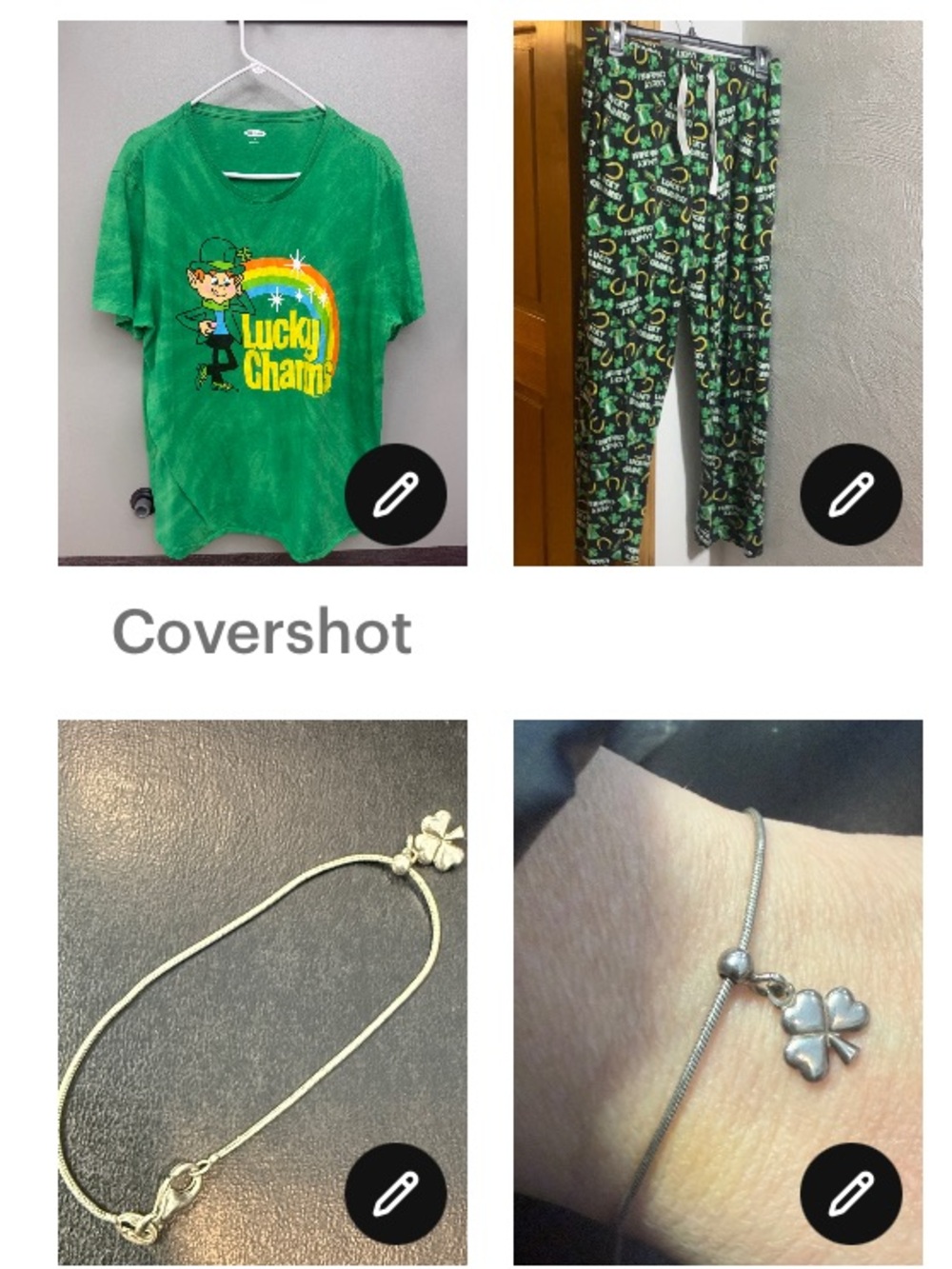 Lucky charms🍀lounge pant+Lucky t-shirt szL+925 Solvar☘️7.5”snake bracelet